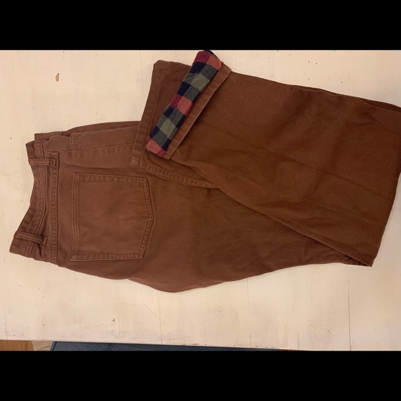 j crew factory flannel lined pants